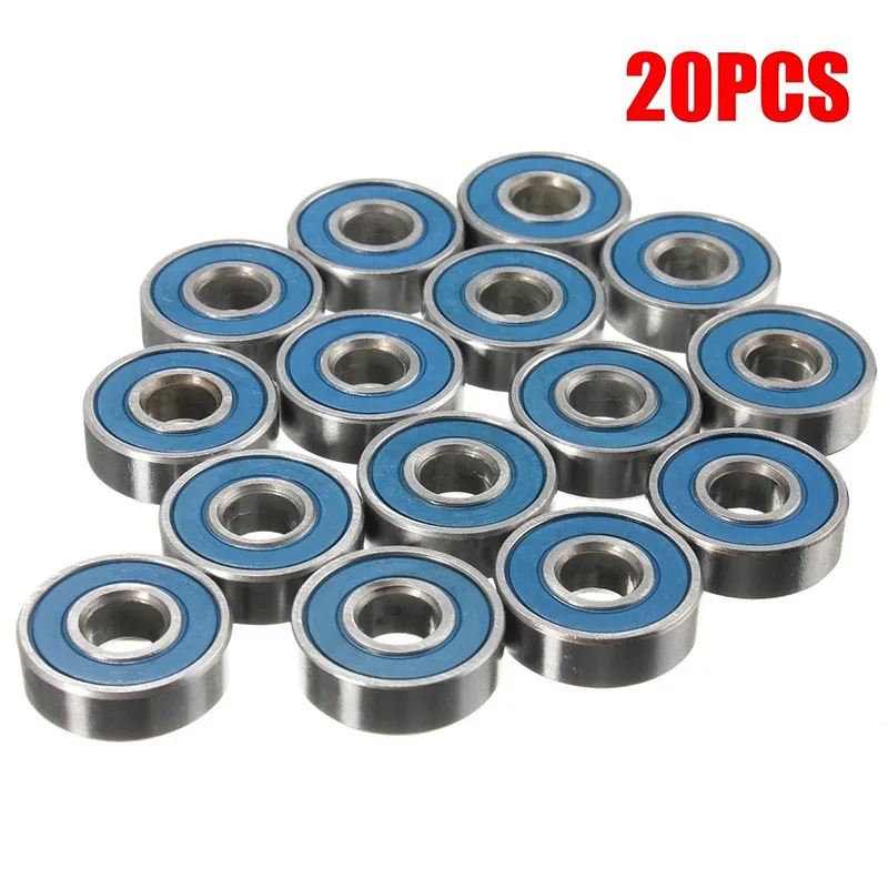 20pcs 608rs ABEC-9 Durable Less Friction High-carbon Steel Bearings 8x22x7mm