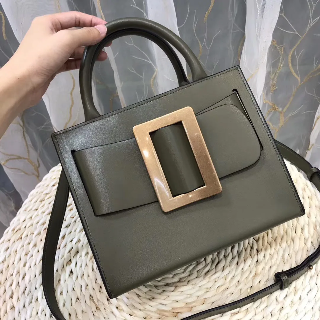 2024 Genuine Real Leather Crossbody Bags for Women Button Female Shoulder Handbags Large Purses Travel Cross Body Bag