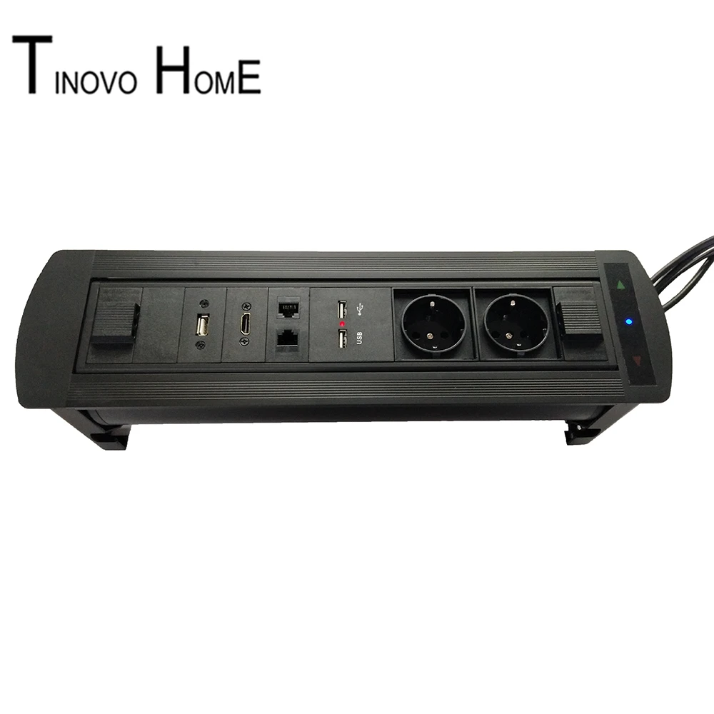 Desktop socket / electric socket / European socket / WITH USB charging  cable network interface/ electric rotary socket ES-5