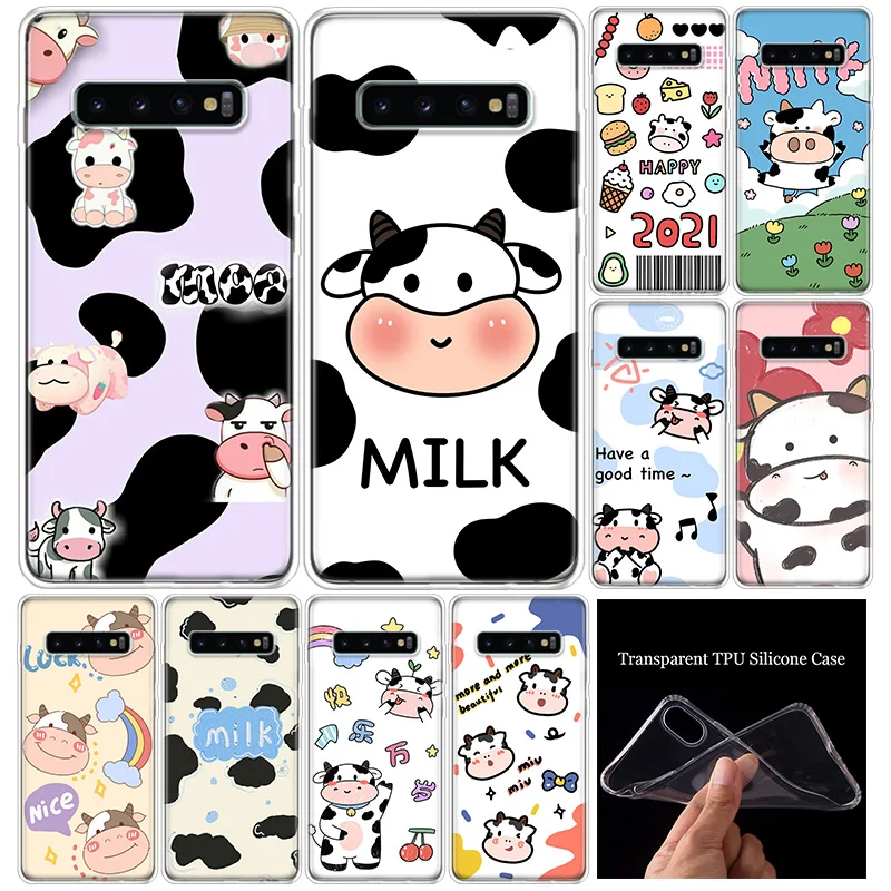 Dairy Cattle Cow Speckle Cute Phone Case For Samsung Galaxy A55 A54 A53 A52 A15 A14 A13 A12 A35 A34 A33 A32 A25 A24 A23 A22 A04S