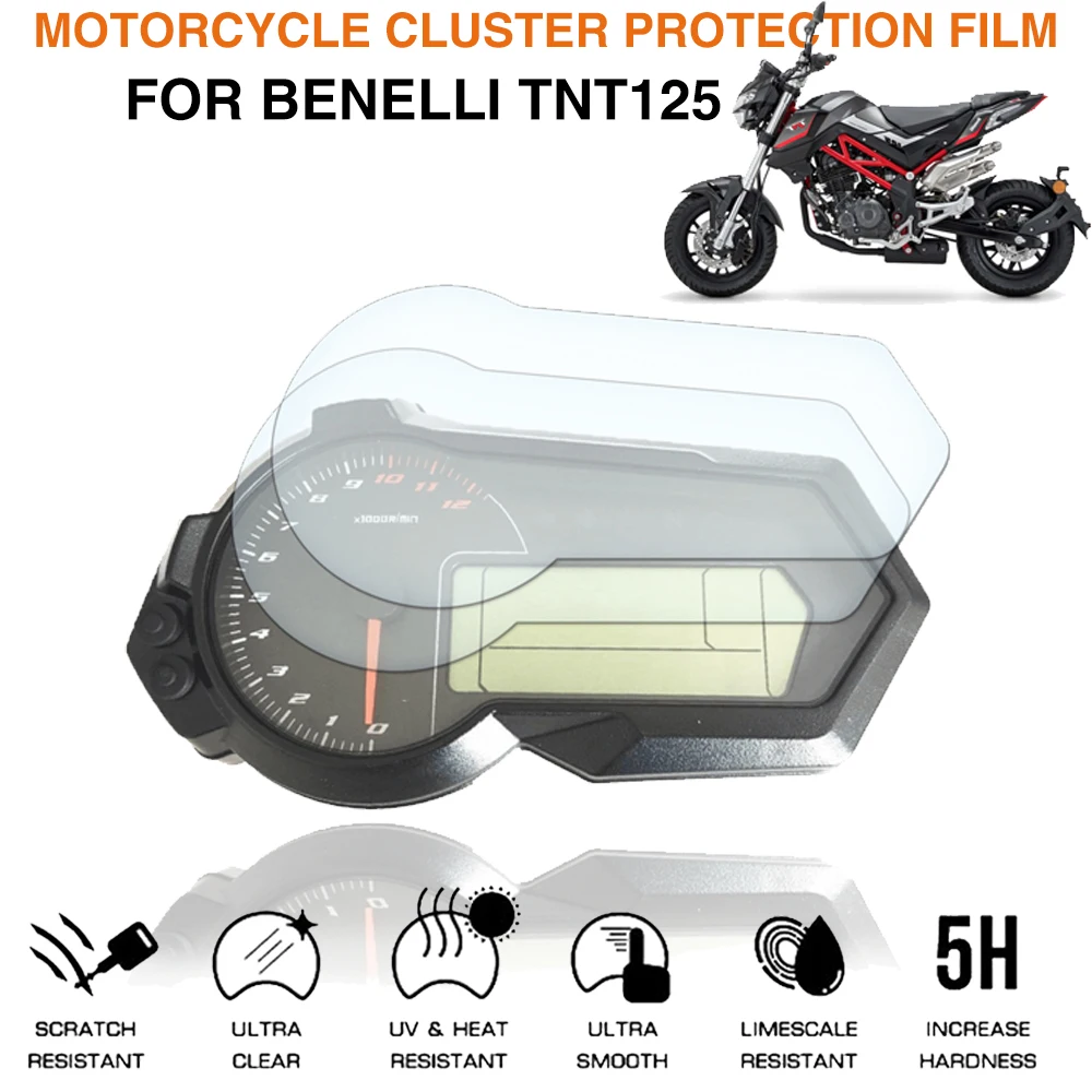 Motorcycle Instrument Speedometer Cluster Scratch Protection Film For MINI Benelli TNT125 TNT 125 BJ125-3E