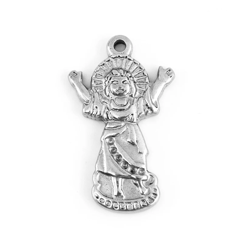 Novena al Divino Niño Jesús Charms Child Jesus Stainless steel pendant 50pcs