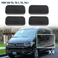 4pcs For VW T5 T5.1 T6 T6.1 Kombi Transporter 2003 Onwards Car Seat Base Cap Black ABS Plastic Seat Base Cover Base Cap Interior