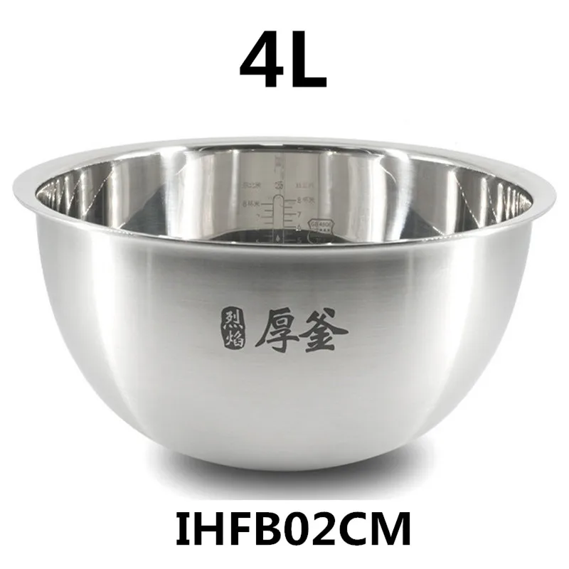 4L Rice Cooker Inner Pot for Xiaomi Mijia IHFB02CM 304 Stainless Steel Rice Cooker inner Pot Replacement