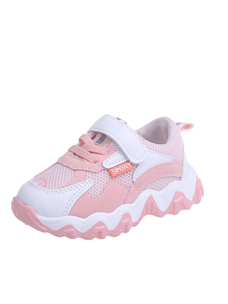 spring new children's sports shoes breathable net shoes wave bottom net red tide shoes girls shoes