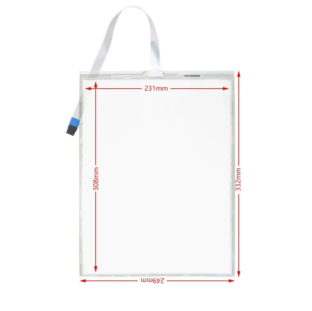 

15 Inch E212465 for SCN-AT-FLT15.0-Z01-0H1-R E055550 332*249mm Touch Screen Panel Replacement 5 Wire