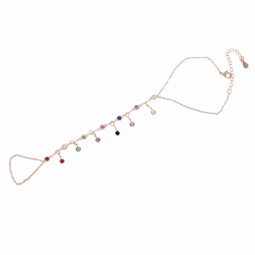 2020 New mix 3 color rose gold color 3mm sparking AAA cz bracelets link chain girl women turkish jewelry pave cz bracelet