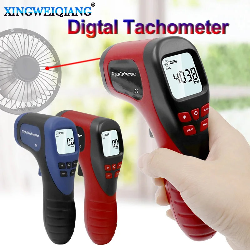 

Tachometer Digital LCD Tachometer Laser Non-Contact Tach Range 2.5-99999RPM Motor Speed Meter Tools