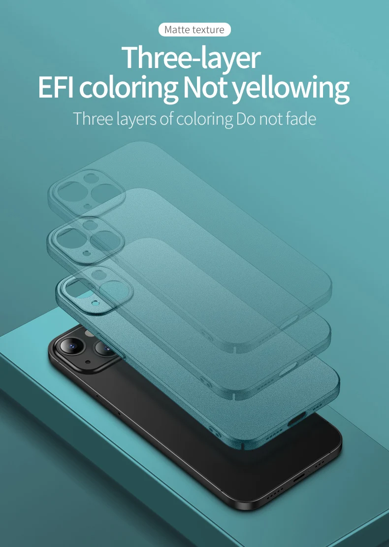 Hüllen für APPLE iPhone 17 16 17e 16e 15 14 13 12 Pro Max Mini Plus Air Ultra Slim Matte Hülle aus Hartplastik Stoßfeste Abdeckungen – Detail 4