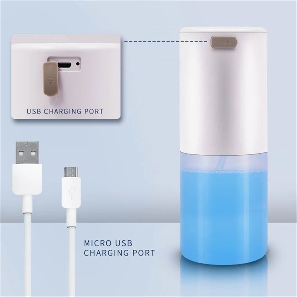 Touchless Automatic Soap Dispenser Foam USB Charging Smart Infrared Sensor Liquid Soap Dispenser Hand Sanitizer for Bathroom