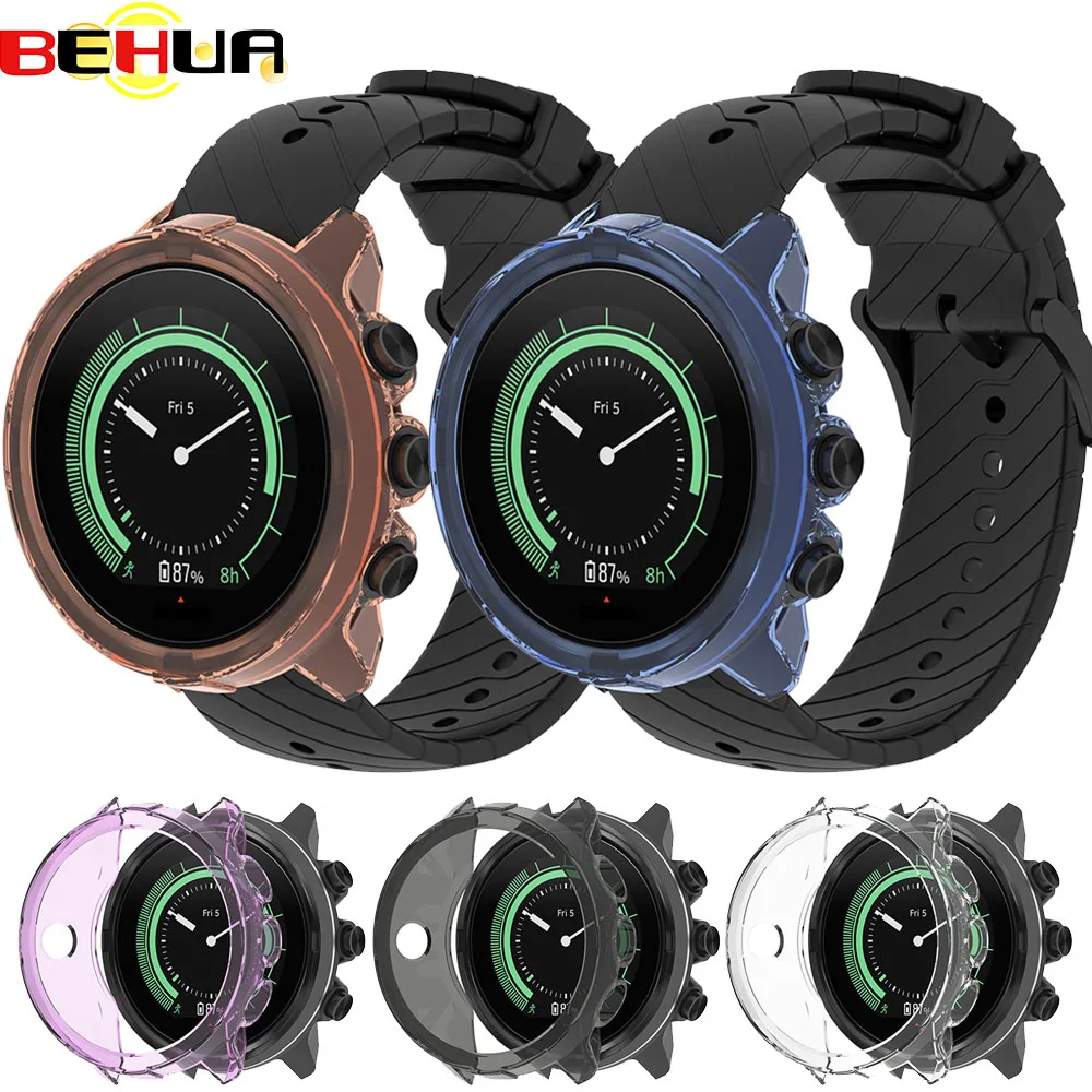 BEHUA Ốp Lưng TPU Có Tấm Bảo Vệ Khung Thời Trang Mặt Đồng Hồ Đeo Tay Có Mặt Suunto 9 9 Baro Sparta Thể Thao Cổ Tay HR Baro ốp Lưng
