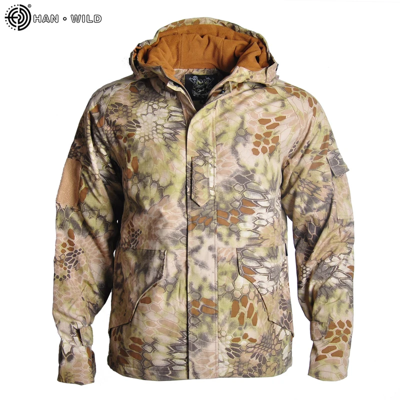 G8 Tactical Jackets Thick Fleece Jacket Airsoft Windbreaker Waterproof Coat Hood Winter Hunting Men Clothing Hiking Jacket