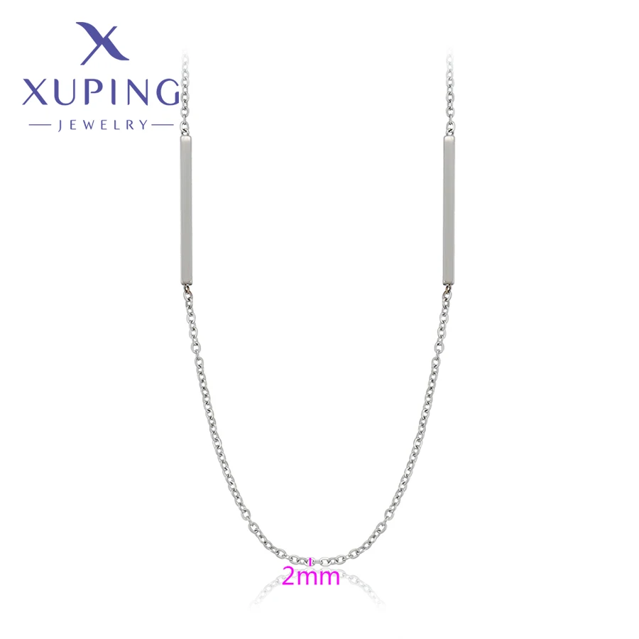 Xuping Jewelry Simple Link Architectural Style Necklace Chain For Women A00281354