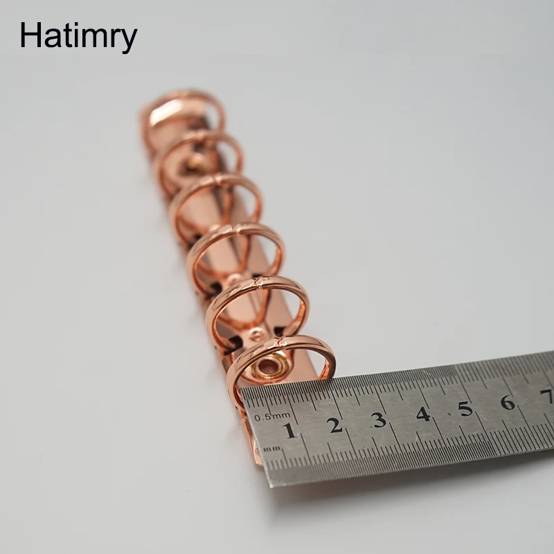 A7 standerd 6 holes  sprial clip binder clip rose golden color 2cm diameter clip for leather notebook school supplies