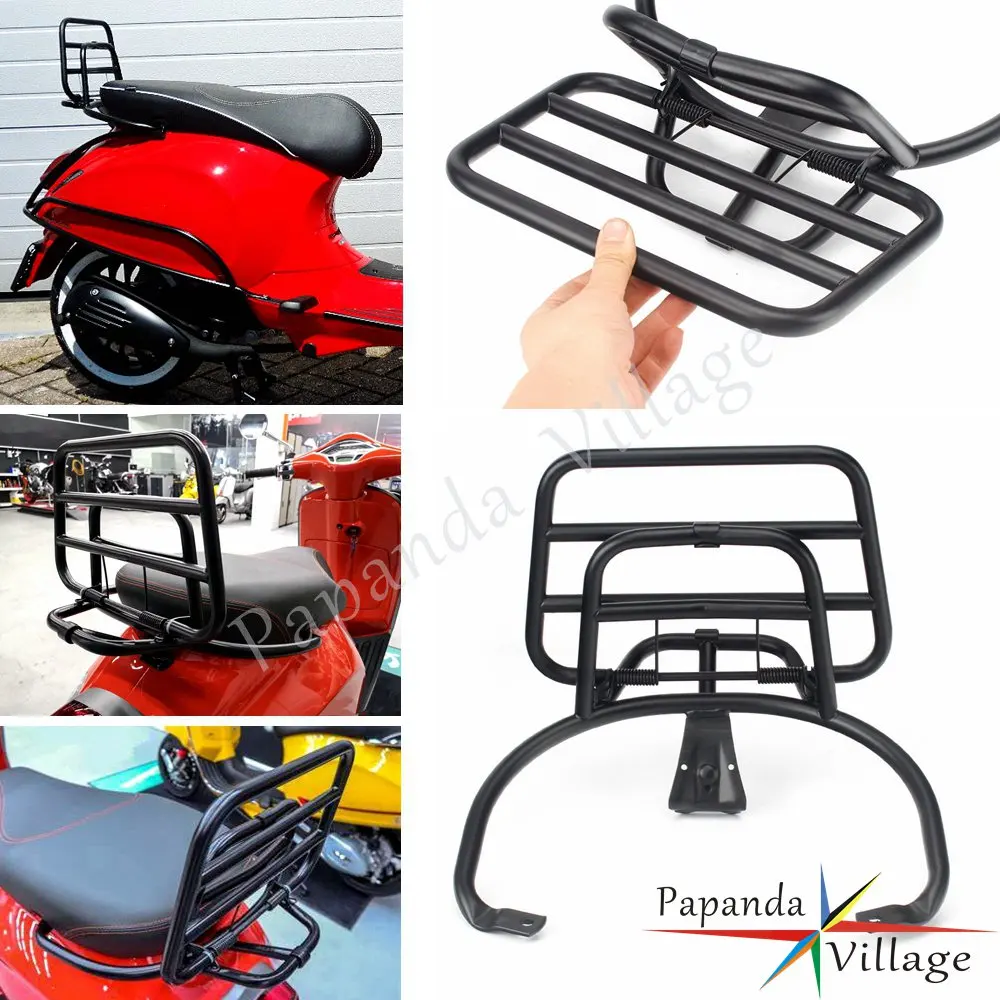 

Motorcycle Backrest Folding Luggage Rack Detachable Scooter Rear Carrier Shelf for GTV GTS 250 300 Primavera Sprint 150