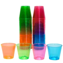 30 Pieces x Home Party Wedding Disposable Tableware Supplies, H40*D38mm, 30ml Assorted Colored Shot Cup