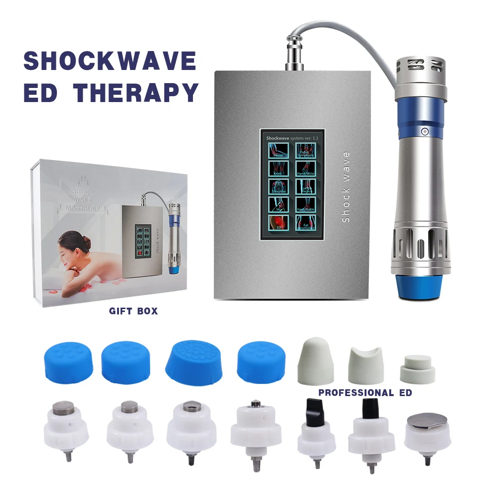 

Health Care Portable Shockwave Therapy Machine Touch Screen Extracorporeal Shock Wave Therapy Massage Gun Pain Relief