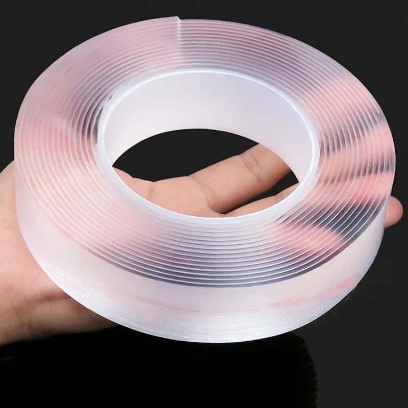 Double Sided Tape Heavy Duty Multipurpose Removable Tape Adhesive Grip,Reusable Strong Sticky Wall Tape Strips Transparent Tape