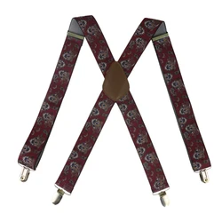 HUOBAO New Men's Suits Elastic Braces Women Suspenders Strap Adjustable Braces Paisley Suspenders