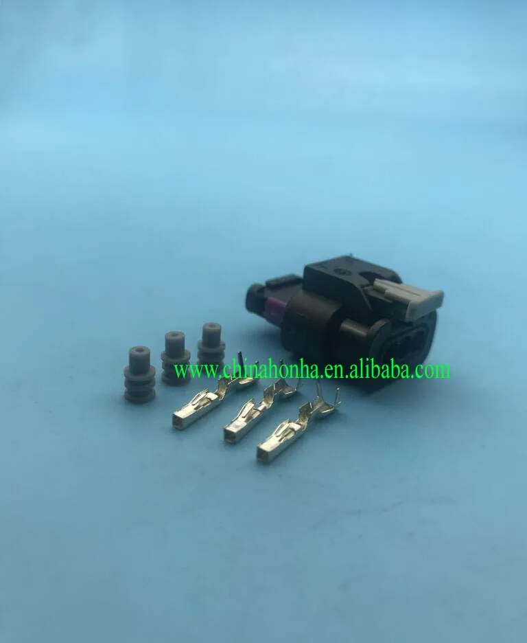 free shipping 10 pcs/lot 3 pin AMP auto electronic automotive waterproof connector 1718653-1 for 4F0973703A 4F0973703