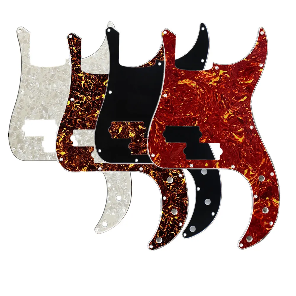 FLEOR 1PC Electric Bass Pickguard PB Bass 4 String Scratch Plate & Screws, 4 Colors Choose