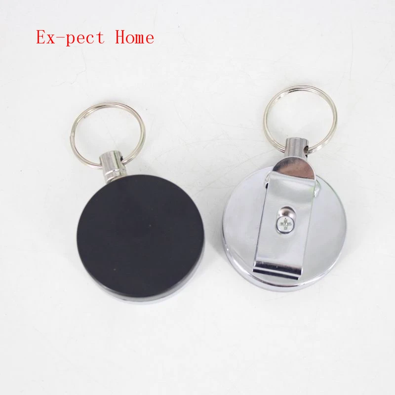 

Factory price 500 PCS Metal Delicate And Durable Retractable Pull Chain Reel ID Card Badge Holder Reel Recoil Belt Clip