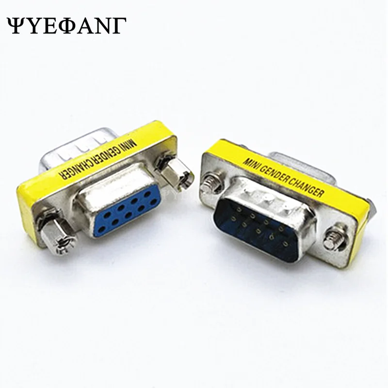 1pcs 9 Pin RS-232 DB9 Female to Male Serial Cable Gender Changer Coupler Adapter