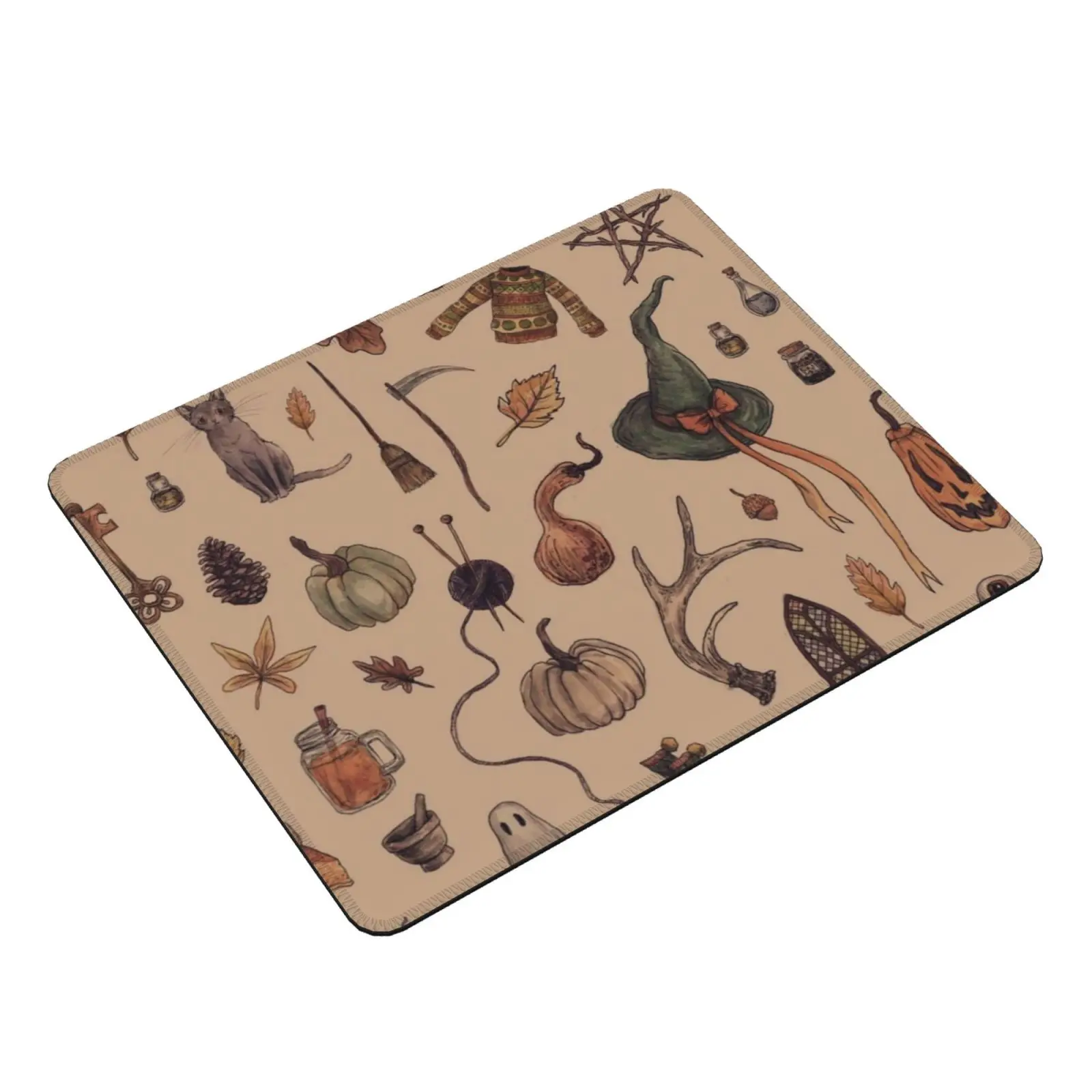 Rustic Brown Cozy Crone Mouse Pad DIY Print Witch Halloween Spooky Cottage Cottagecore Goth Crone Magick