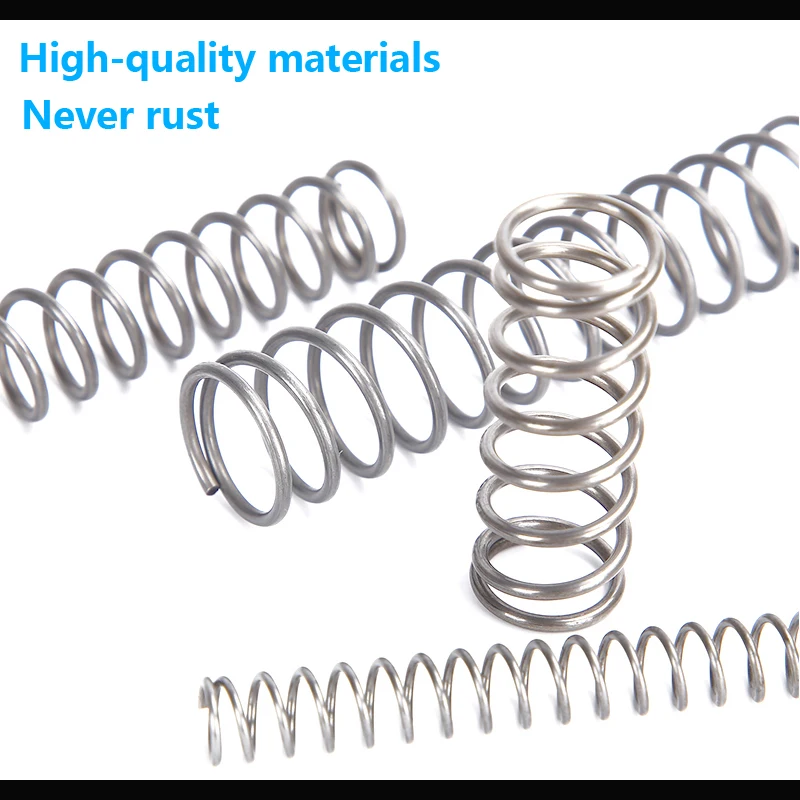 304 SUS sıkıştırılmış bahar paslanmaz çelik Y tipi sıkıştırma yayı tel çapı 0.8mm Rotor geri dönüş yayı 10 adet