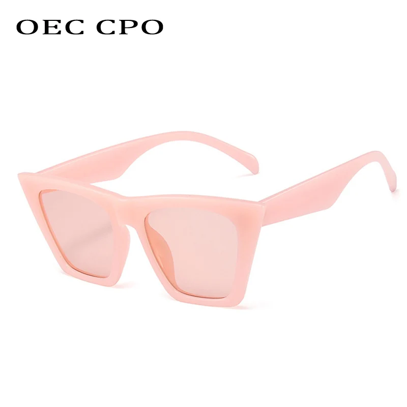 OEC CPO New Fashion Cat Eye Sunglasses Women Fashion Brand Designer Sun Glasses Female Trend Shades Brown Eyewear UV400 O947