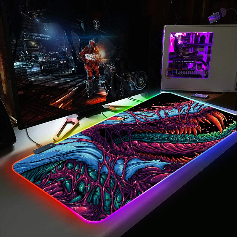 

CSGO Hyperbeast DIY Custom Gaming Mouse Pad Computer Mousepad Large Mouse Pad Gamer RGB Big Mouse Carpet PC Desk RGB Mat