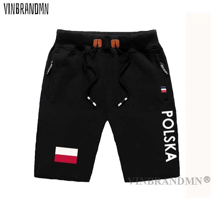 Poland Polish Pole POLAK mens shorts beach new men's board shorts flag workout zipper pocket sweat bodybuilding new POLSKA flag