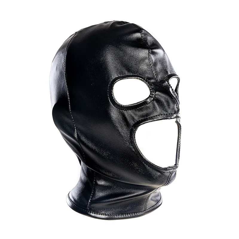 Big Mouth Slave Role Play Soft Leather Bondage Hood Mask Sex Toys for Men Women Fetish Bdsm of Erotic Sexy Flirt Accessories