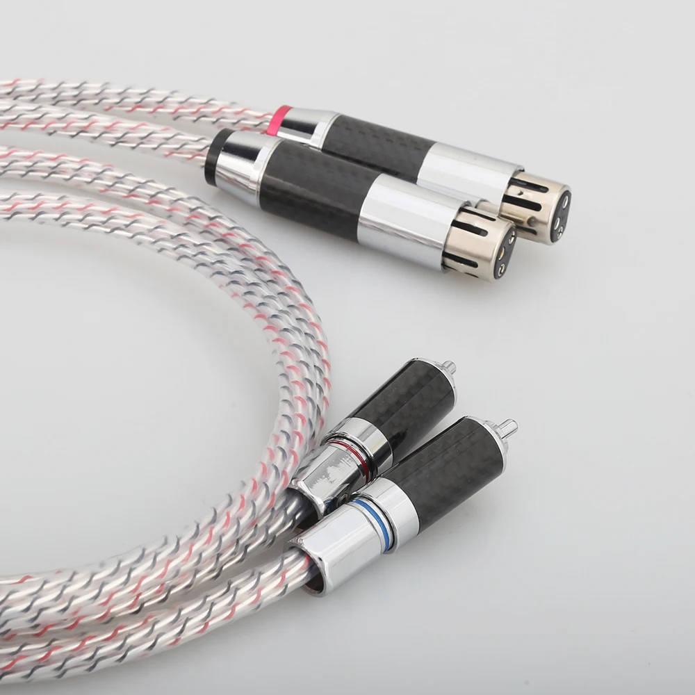 Valhalla Series RCA male TO XLR female Audio Cable With carbon fiber hifi RCA to RCA Audio Cable XLR Interconect Cable