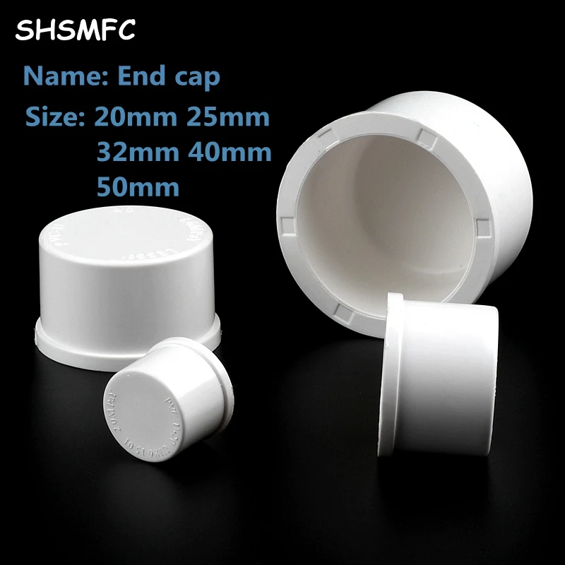 2~20PCS 20~50mm PVC Water Supply Pipe End Plug Connector Aquarium Accessories Irrigation System Watering White Parts