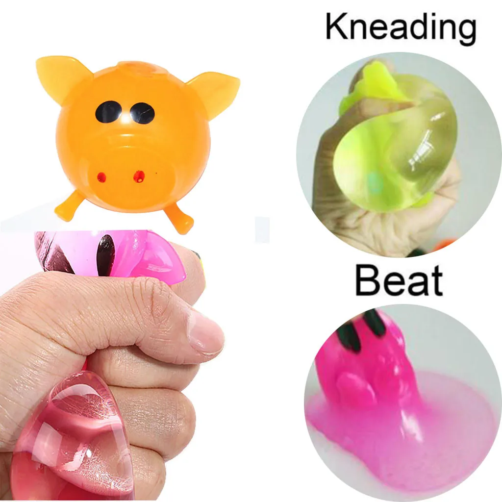 1Pcs squishy anti-stress Cute Pig Splat Water Pig Ball Vent Toy Venting Anti Stress Sticky funny gift toys For Children J0112