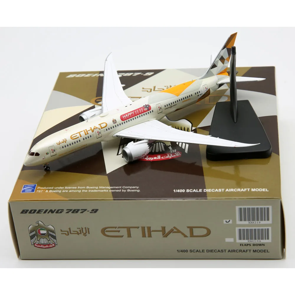 

1:400 Alloy Collectible Plane Gift JC Wings XX4219 Etihad Airways "Dreamliner" Boeing B787-9 Diecast Aircraft Jet Model A6-BLM