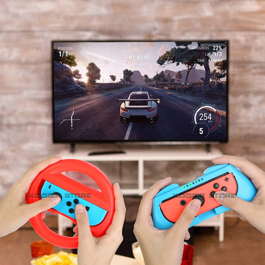 Nintend スイッチ joycon ステアリングレーシングホイール nitendo ニンテンドースイッチハンドルグリップ nintendoswitch ホルダーゲームアクセサリー