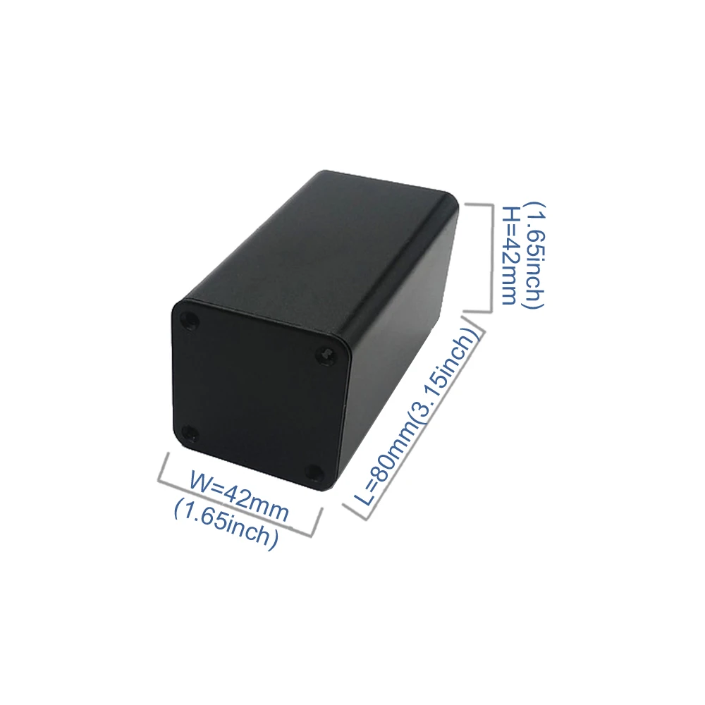 Caja de conexiones de energía para proyectos electrónicos, carcasa impermeable de aluminio de 80x42x42mm, bricolaje