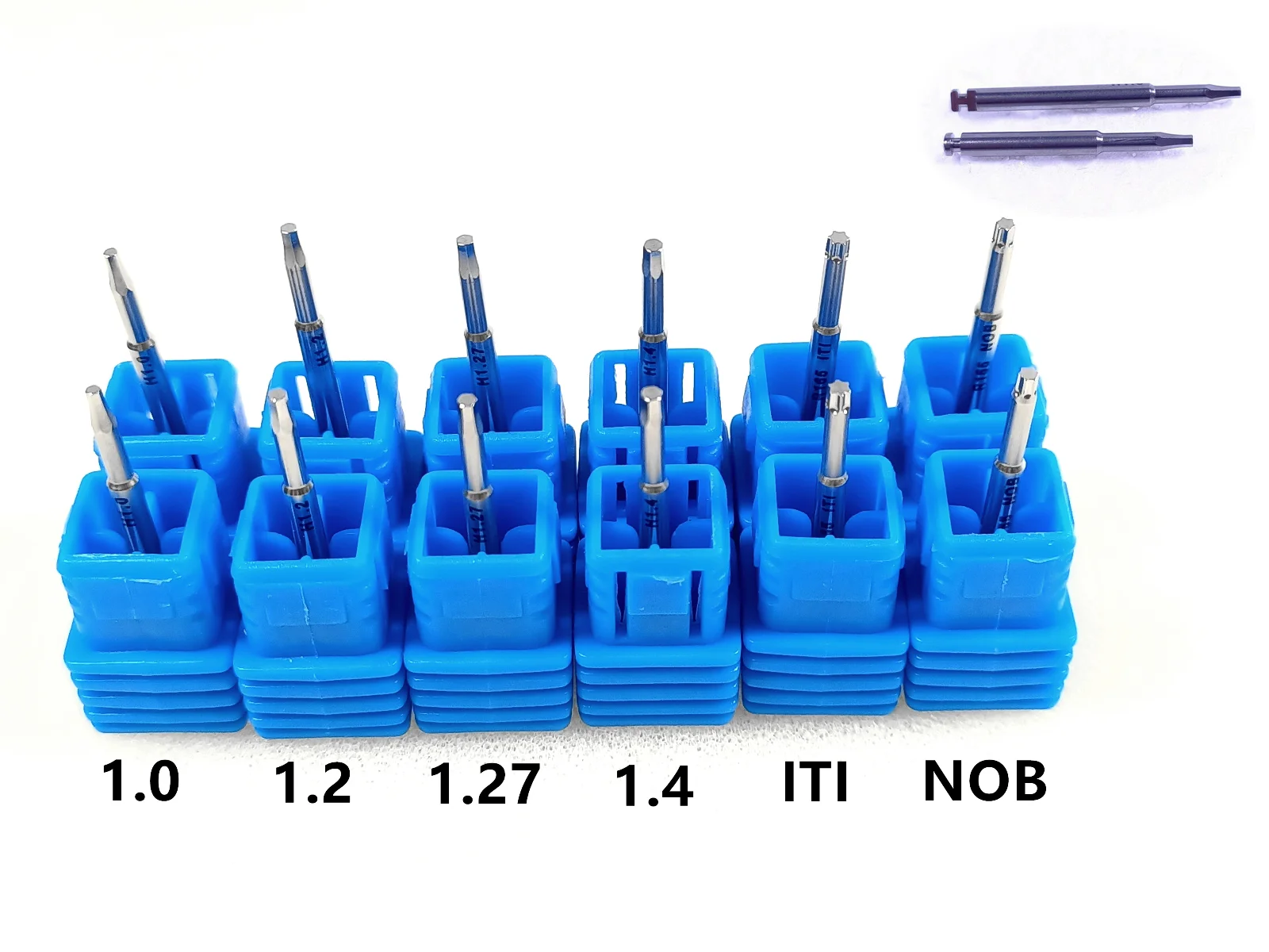 1Set=12Pcs/lot Dental Oral Screw Machine Drivers Stainless Steel 135°C 1.0/1.2/1.27/1.4 6Sizes