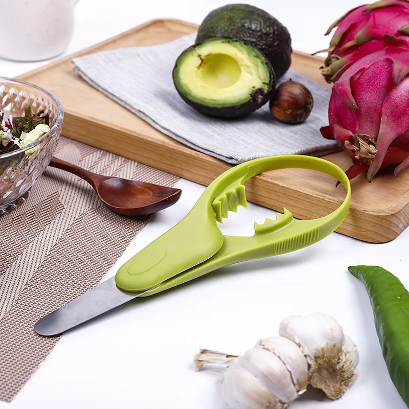

3-in-1 Avocado Slicer Multi-Functional Fruit Cutter Knife Pulp Separator Shea Butter Knife Kitchen Gadgets
