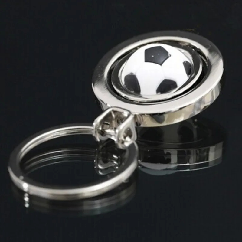 Creative Metal Keychain Rotable Basketball Football Golf Sport Souvenir Car Keyring Bag Boy Men Couple Pendant Club Gift Supply