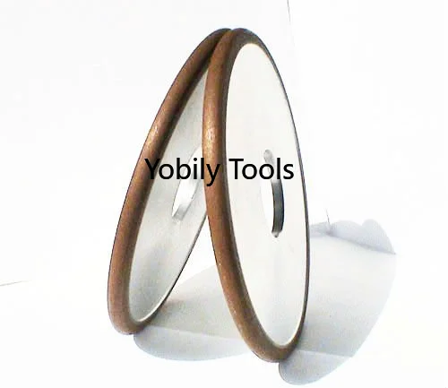 Rebolo de resina de diamante curvado 150mm r4 r3 r2 r1.5 redonda faca borda redonda arco groove moagem