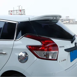 For Toyota Yaris YarisL Spoiler ABS Material Car Rear Wing Primer Color Rear Spoiler For Toyota Yaris L Spoiler 2014-2017
