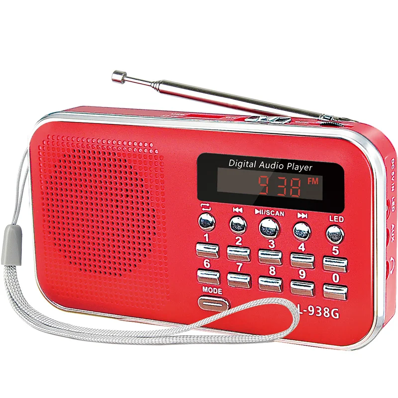 EONKO L-938G FM Radio with TF USB AUX 1200MAH Rechargeable Battery