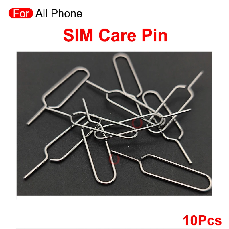 10Pcs Sim Card Tray strumento chiave ago Pin aperto per superficie per iPhone per Huawei per telefono cellulare universale