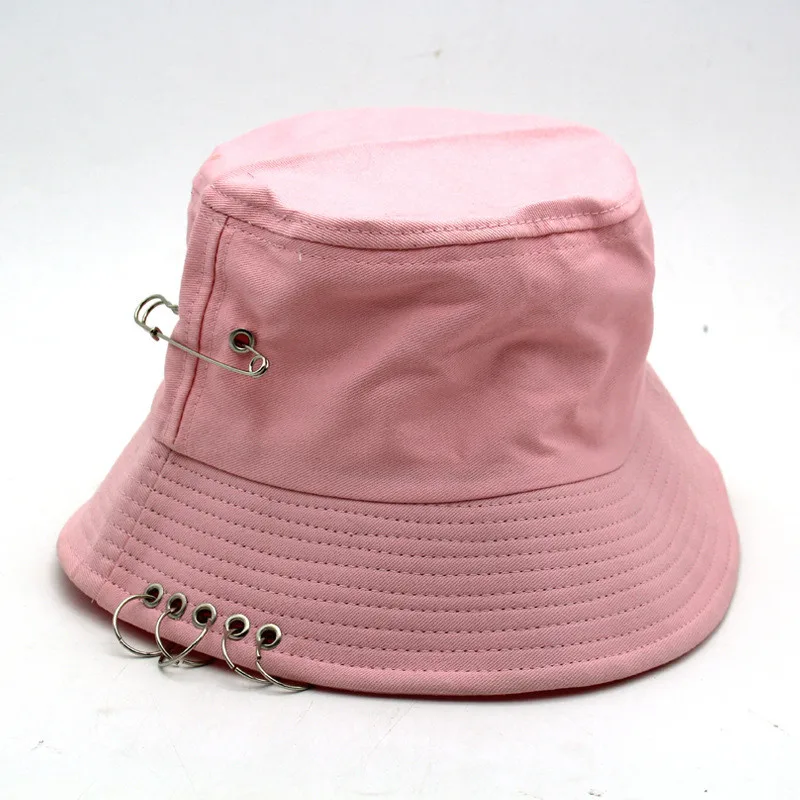 Koreanischer Stil Damen Mädchen Casual Hip-Hop-Tanz Street Bucket Hats Neue Herren Casual Sport Sonnenhüte Fischerhut Panama mit Ring-Anhänger – Detail 12