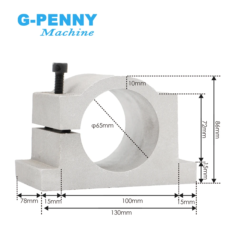 Imagem -04 - G-penny 1.5kw Er11 65x204 mm 220v Eixo Refrigerado a ar Peças de Rolamentos e Inversor de 15kw e Suporte Suporte de 65 mm