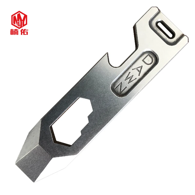 1PC M390 Steel High-Strength Small Crowbar Screwdriver Wrench Opener Outdoor EDC Self-Defense Keychain Combination Tool