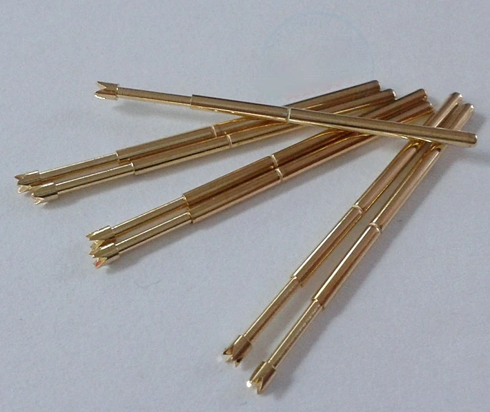 100Pcs 1.5MM สี่ฟัน Golden Pogo เข็ม1.7มม.ยืดหยุ่น Probe PA100-Q2เข็มทดสอบ Corolla เข็ม